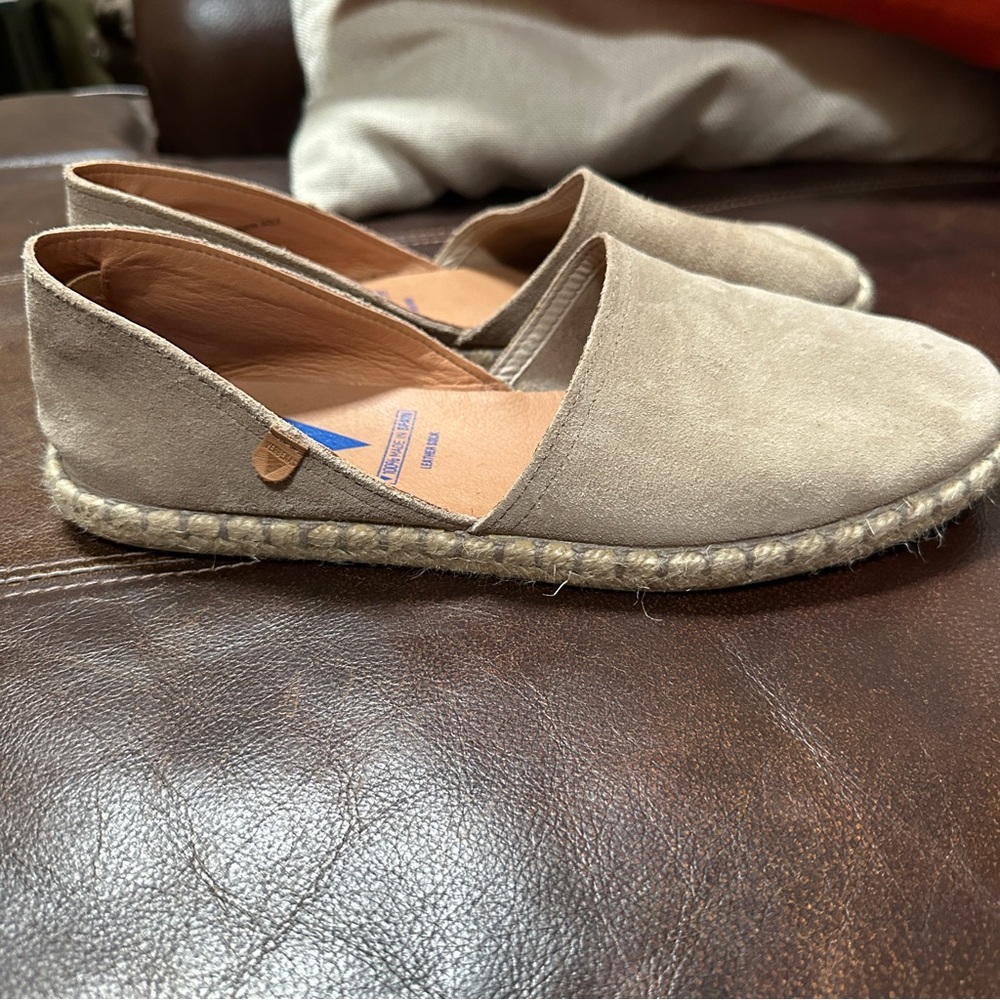 Verbenas Women’s Carmen Tan‎ Suede Leather Espadrilles Flats Shoes Sz 40
